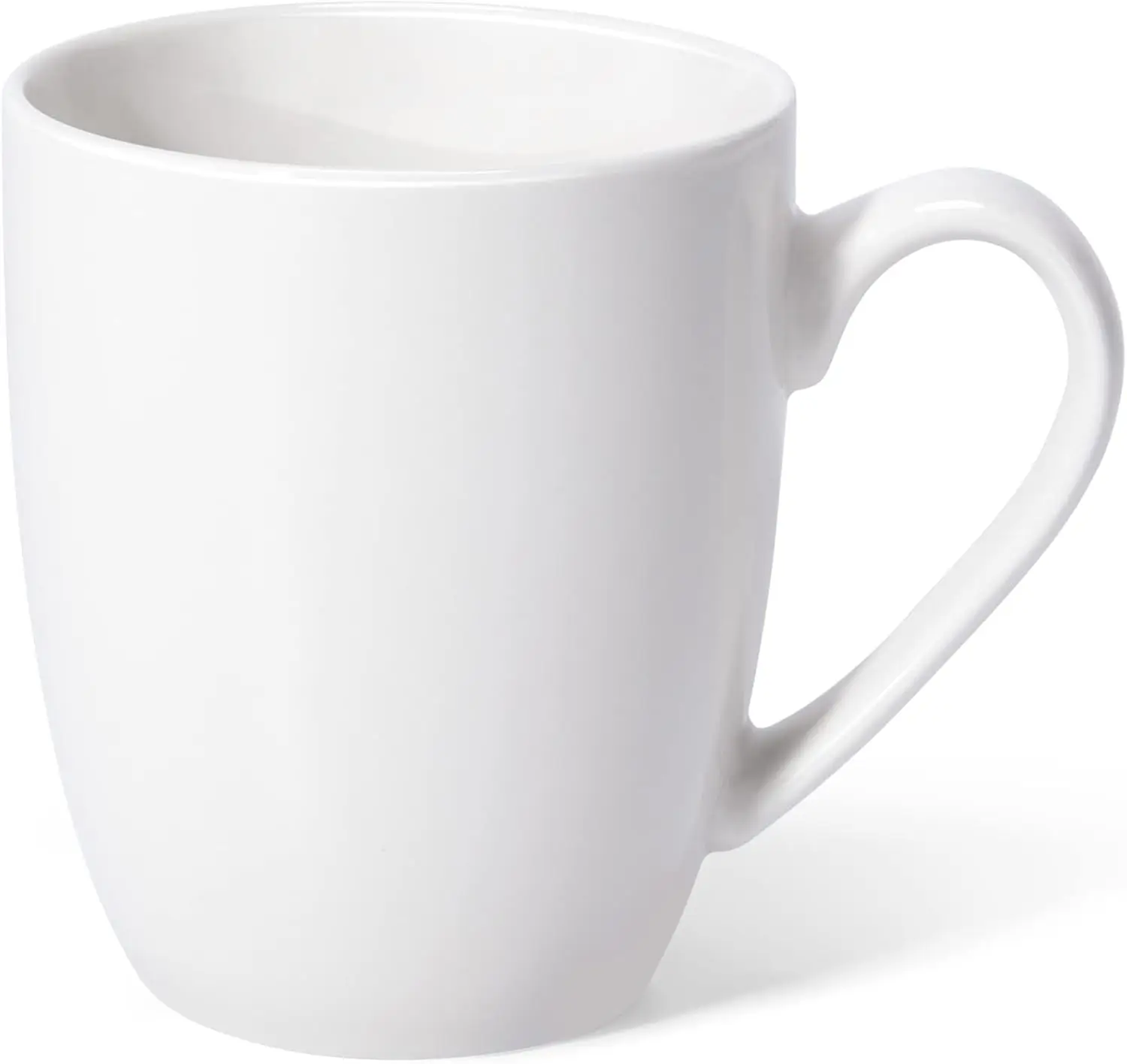 

12 oz Coffee Mug with Handle Tea Cup Ceramic Mug Novelty Coffee Cup Idea Gift for Men Women Office Work, White