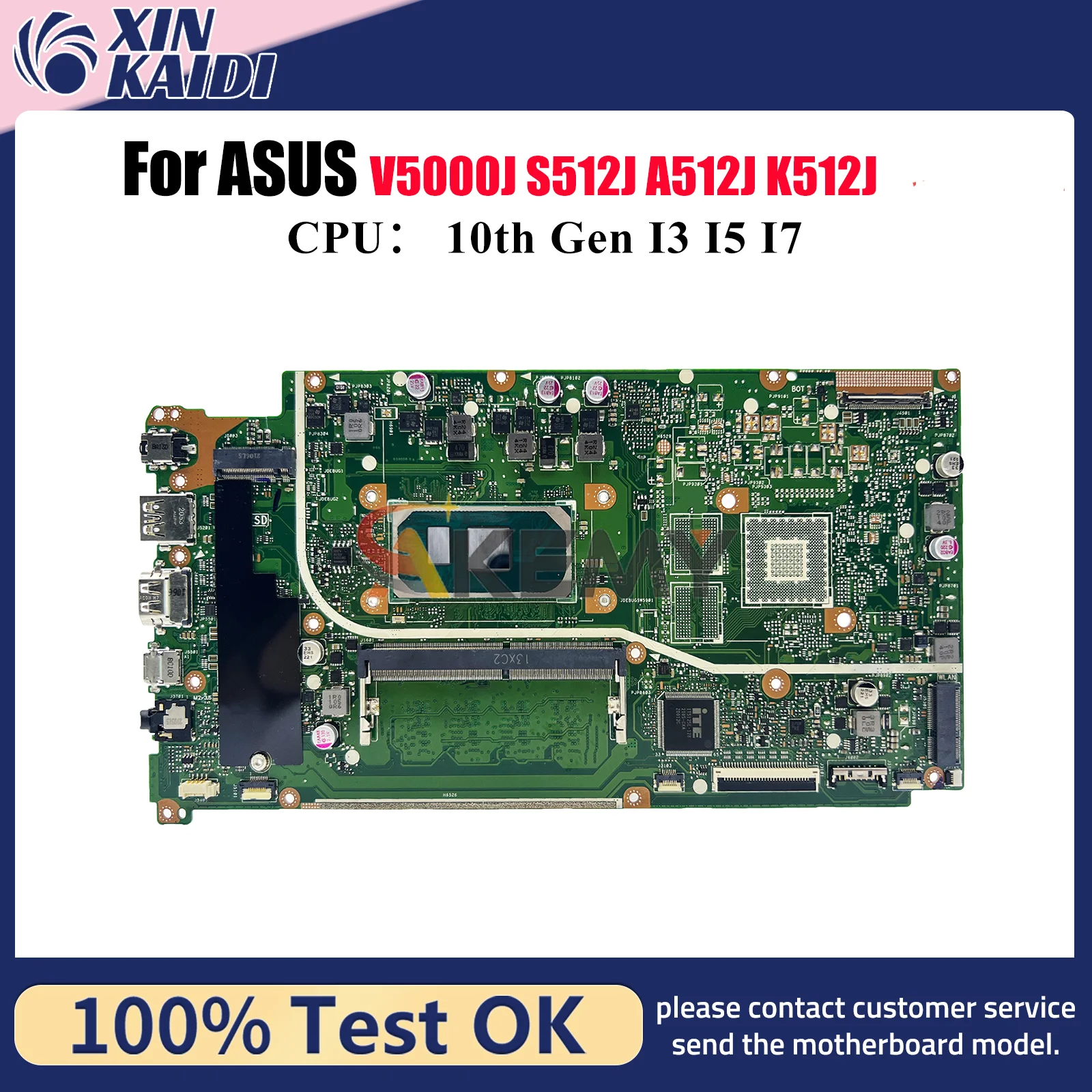 

X512JA Laptop Motherboard For ASUS F512J X512J S512J X512JF X512JP X512JAU V5000J K512J A512J X512JAW Mainboard W/ I3 I5 I7 CPU