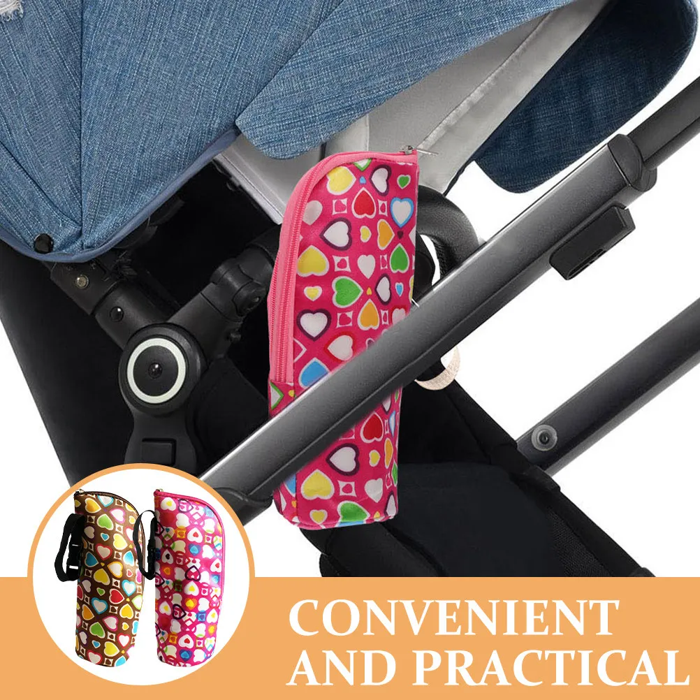 

2pcs Bottle Insulated Bag Feeding Pouch Baby Travel Keeps Warm 3 Milk Bottle Thermal Bag 4 Hours Portable Stroller Compatible
