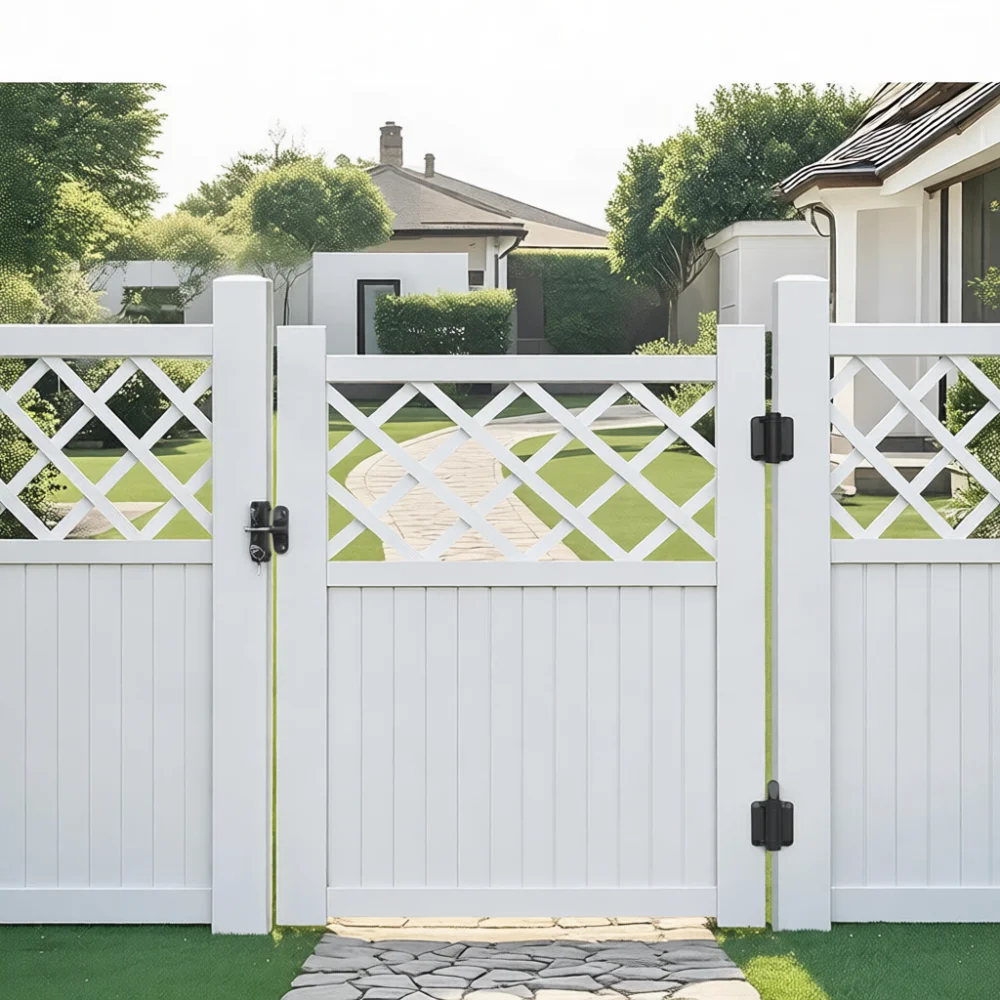 Outdoor Fence Gate Latch With Keyed Lock Double Sided Self Locking Mechanism Professional Hardware For Yard Entry