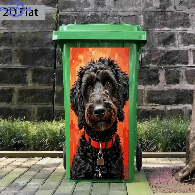 2D 1PC[] Pattern Printed Kitchen Trash Can Sticker X Cm 