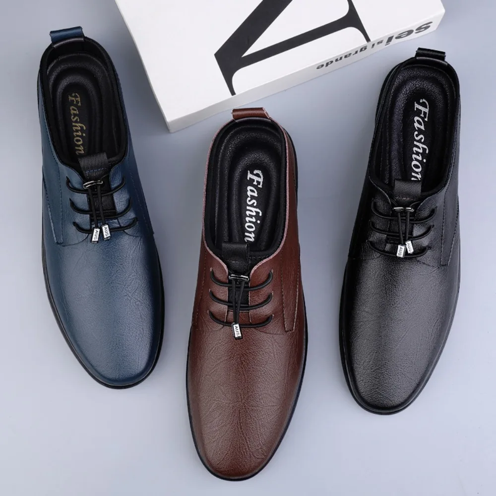 

Fashionable men's leather shoesBusiness casual Casual Shoes For Men Flat Platform Walking Shoes Outdoor Footwear Loafers