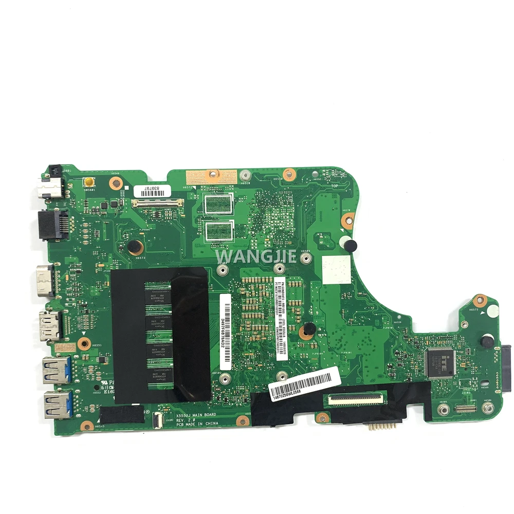 100% Working X555UJ Mainboard For ASUS X555UF F555U X555UB X555UQ X555UA SR2EZ i7-6500U UMA +4G RAM Laptop Motherboard