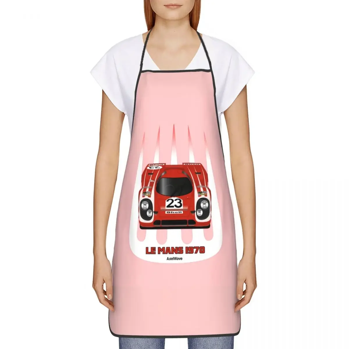 Unisex Le Mans 1970 Sportscar Kitchen Chef Cooking Baking Apron Women Men Race Car Tablier Cuisine for Painting