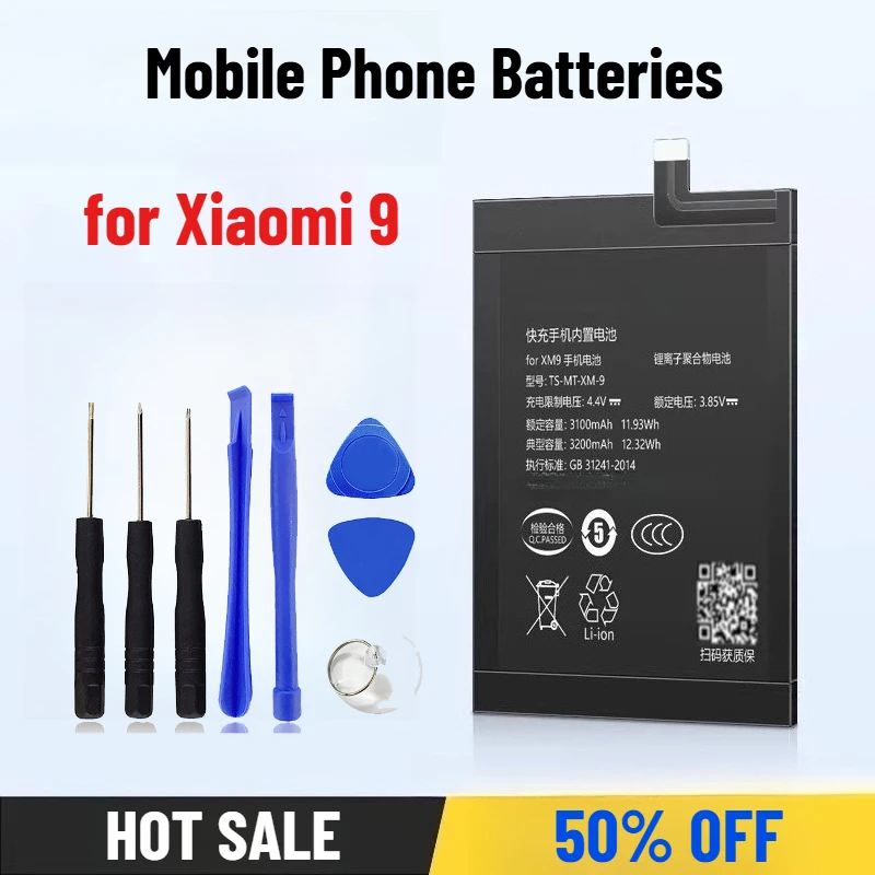 

3200mAh for Xiaomi 9 Mobile Phone Batteries