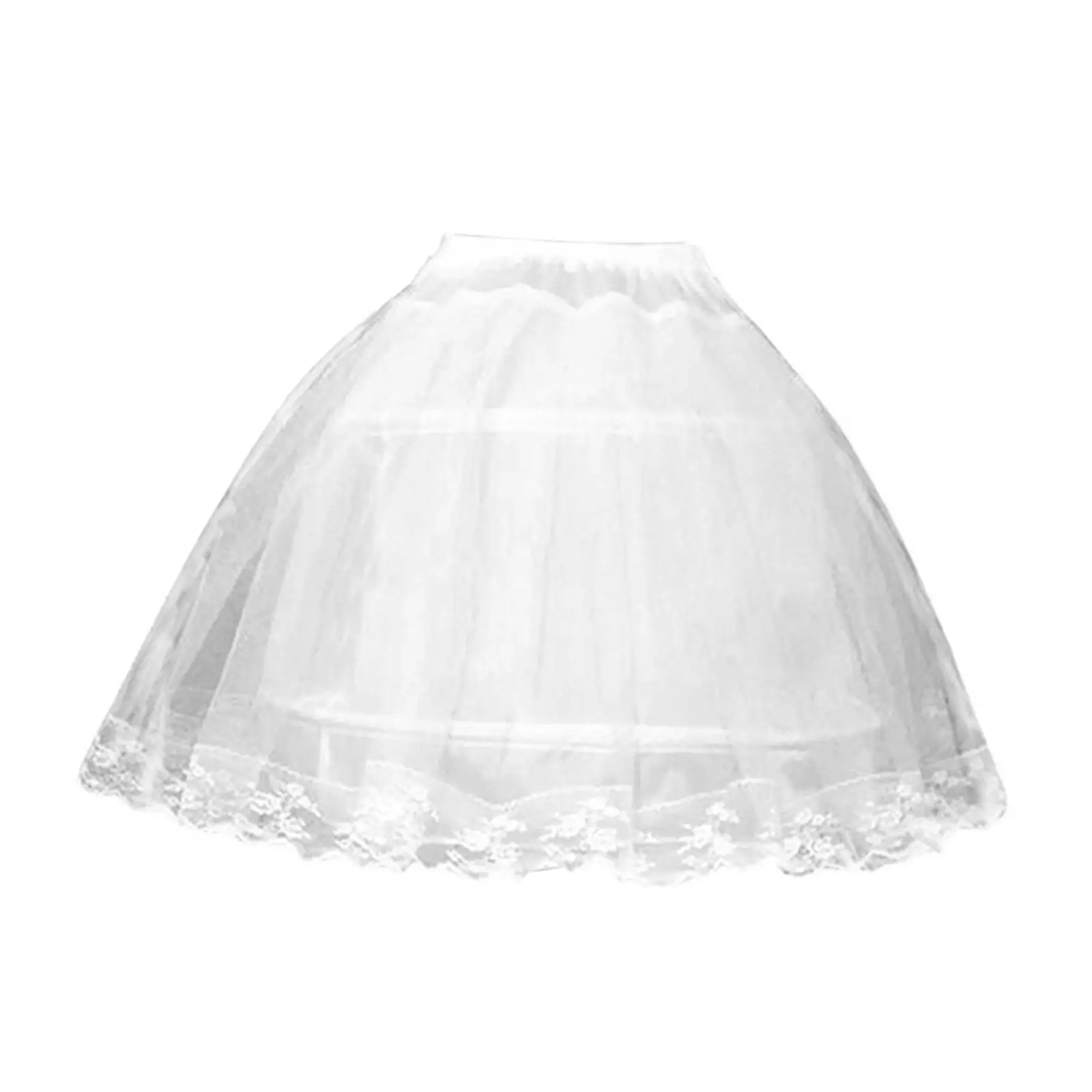 Kids Crinoline Skirt Children Slip Underskirt Wedding Elastic Waist Tutu Skirt Underskirt for Birthday Party Costume Dressing