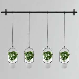 

Hanging Wall Planter Basket With 4 Rod Support Metal Frame Garden Hanging Pot Creative Wall Mounted Flower Holder For Succulents