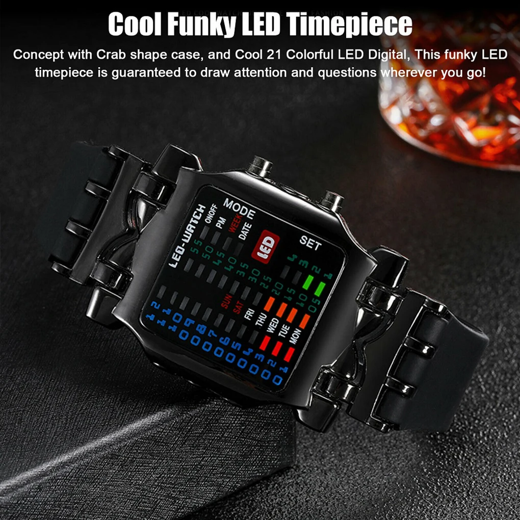 Electronic LED Digital Wrist Watch Portable Wristwatch Watches Birthday