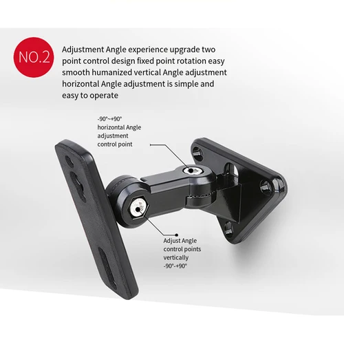 Imagen 2 del producto 1 par GU15 nuevo universal 304 aleación de acero inoxidable sonido altavoz soporte de pared soporte de Audio caja de sonido estante