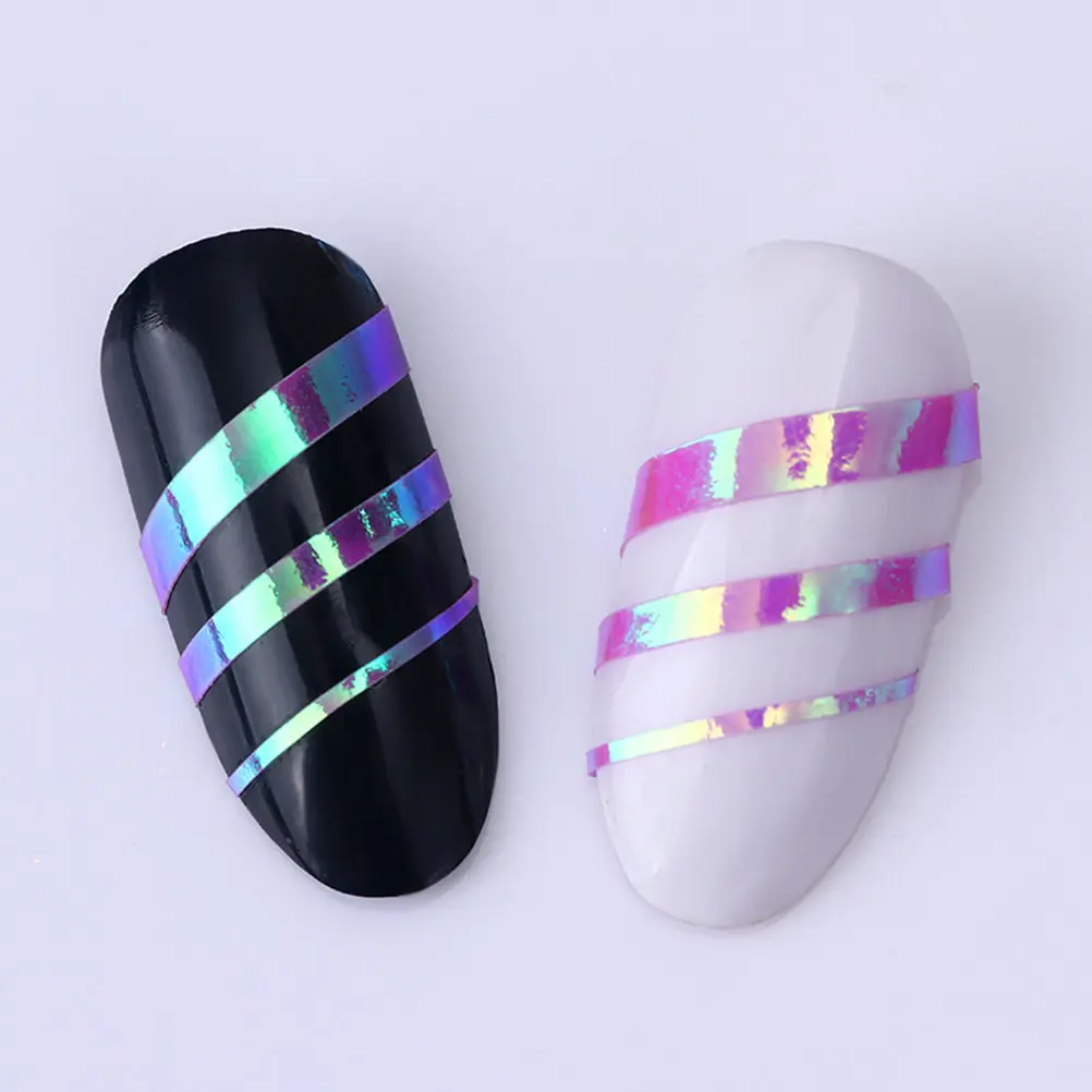 

18 Rolls Shining Nail Line Tape Gold Silver Foil Adhesive Strip for Nail Art Manicure DIY Decoration Accessory