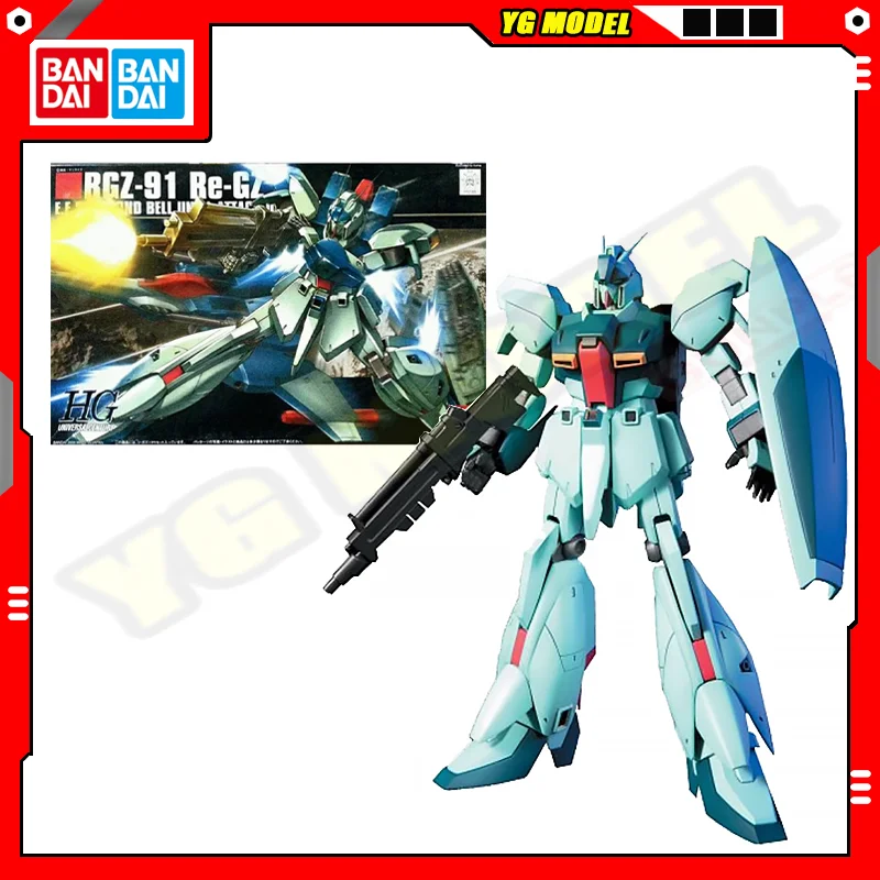 BANDAI Re-GZ Gundam HGUC 085 1/144 RGZ-91 Edition Standard Model Kit Assembly Strike Freedom Unicorn Action Figures Original