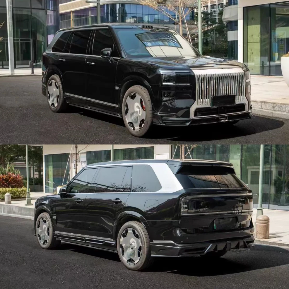 

Передняя губа, задняя губа, боковая юбка для ZEEKR 9x 21-25, модифицированный АБС-пластик, передняя лопата, объемный комплект кузова, автомобильные аксессуары