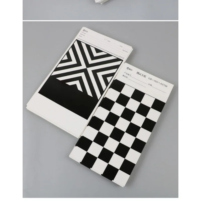 The latest color hiding power measurement cardboard, black and white paper reflectivity test card, black and white grid twill