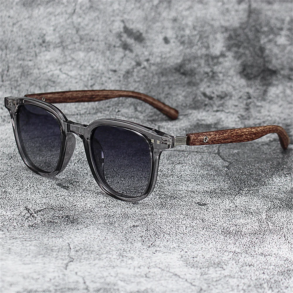 Neue Männer Vintage Holzrahmen Sonnenbrille klassische Sonnenbrille Männer polarisierten UV-Schutz Fahr brillen Outdoor-Sonnenbrillen Brille