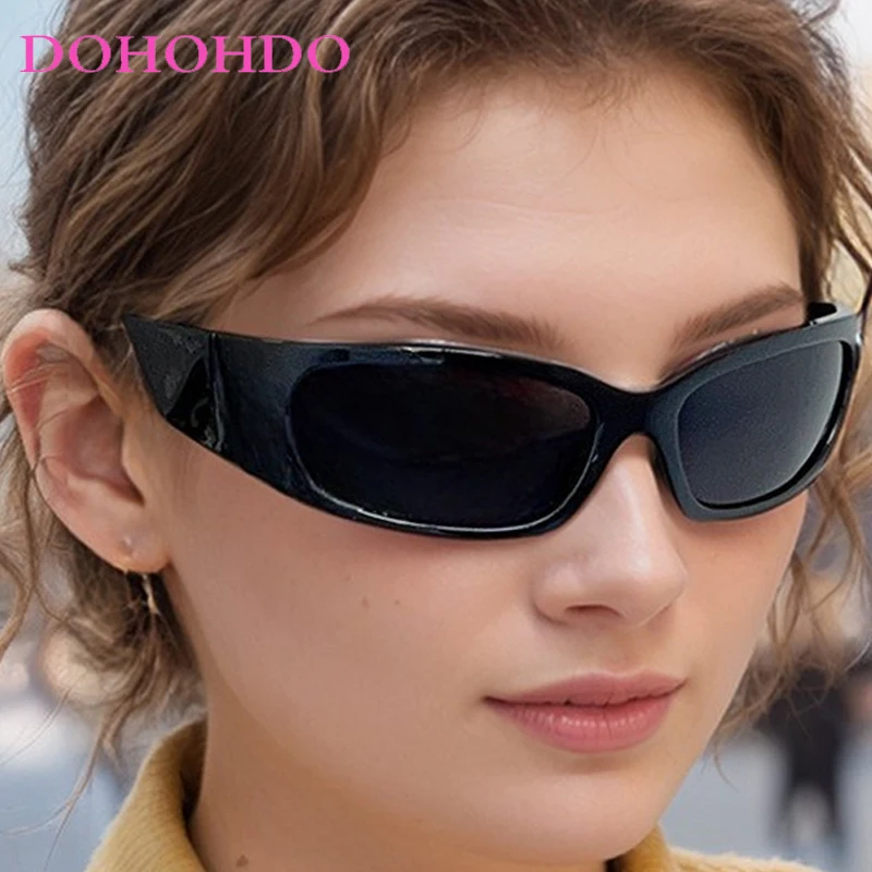 

Fashion Designer Y2K Punk One-Piece Sunglasses Women Luxury Brand Hip-Hop Men Sunglass Outdoor Cycling Sport Shades Unisex UV400