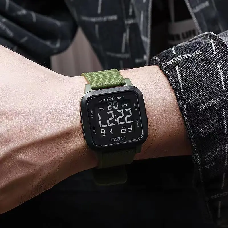 Military Digital Watch for Men Waterproof Mens Electronic Shockproof Sports Wristwatches