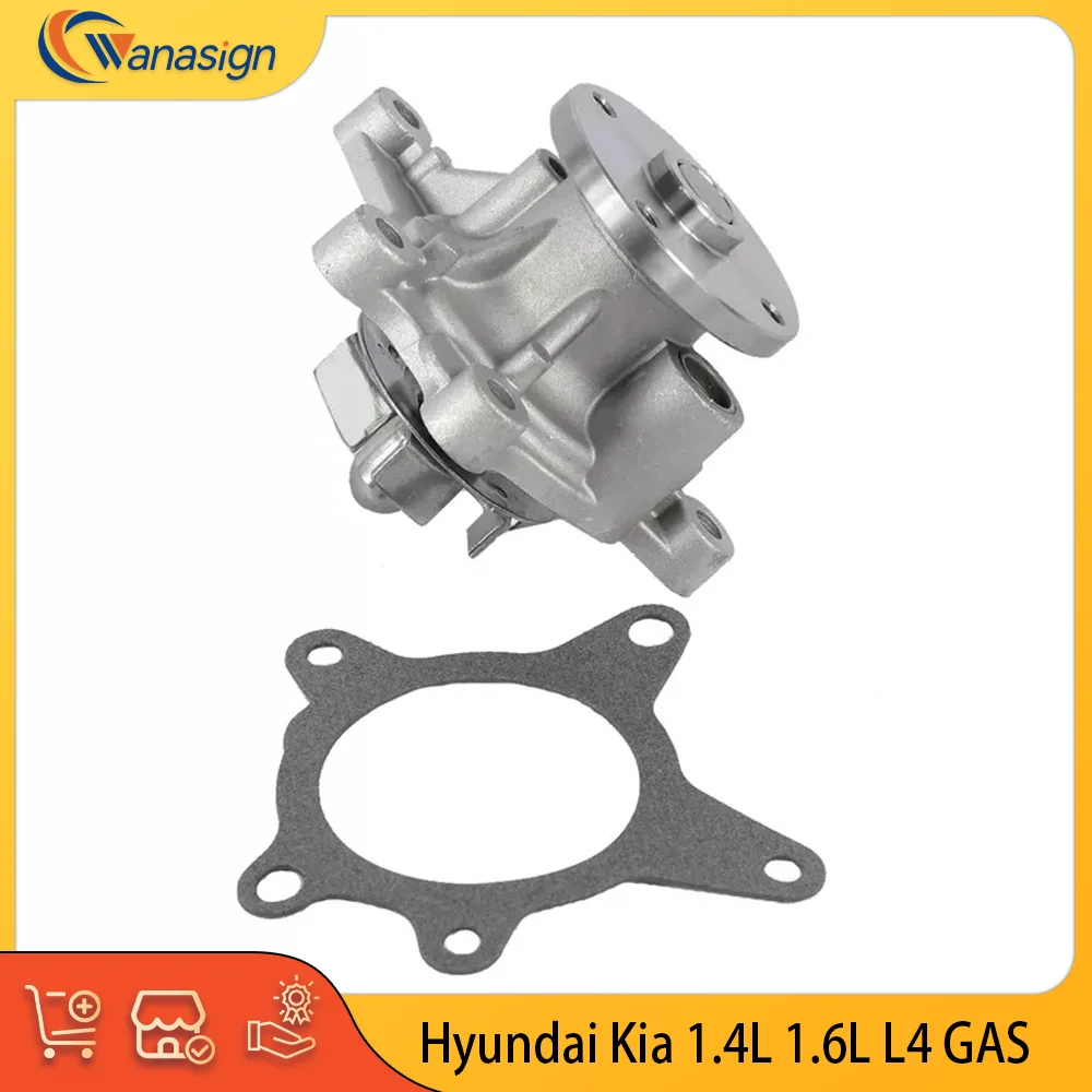 AUTO ENGINE PARTS Water Pump FIT For Hyundai Kia 1.4L 1.6L L4 GAS 1.4 1.6 L T G4FA G4FC G4FG G4FJ G4FD G4ED 2004-2024