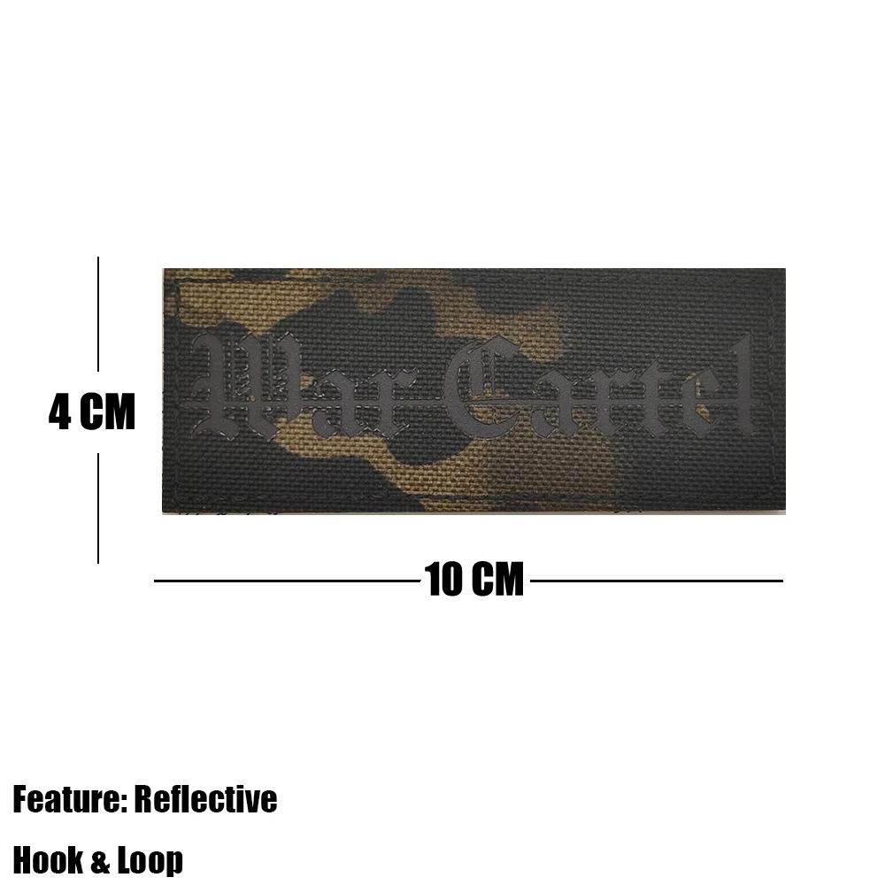 War Cartel Reflective IR Patches Laser-cutting Night Recognition Tactical Patches With Hook&Loop Backing For Jacket Shoulder