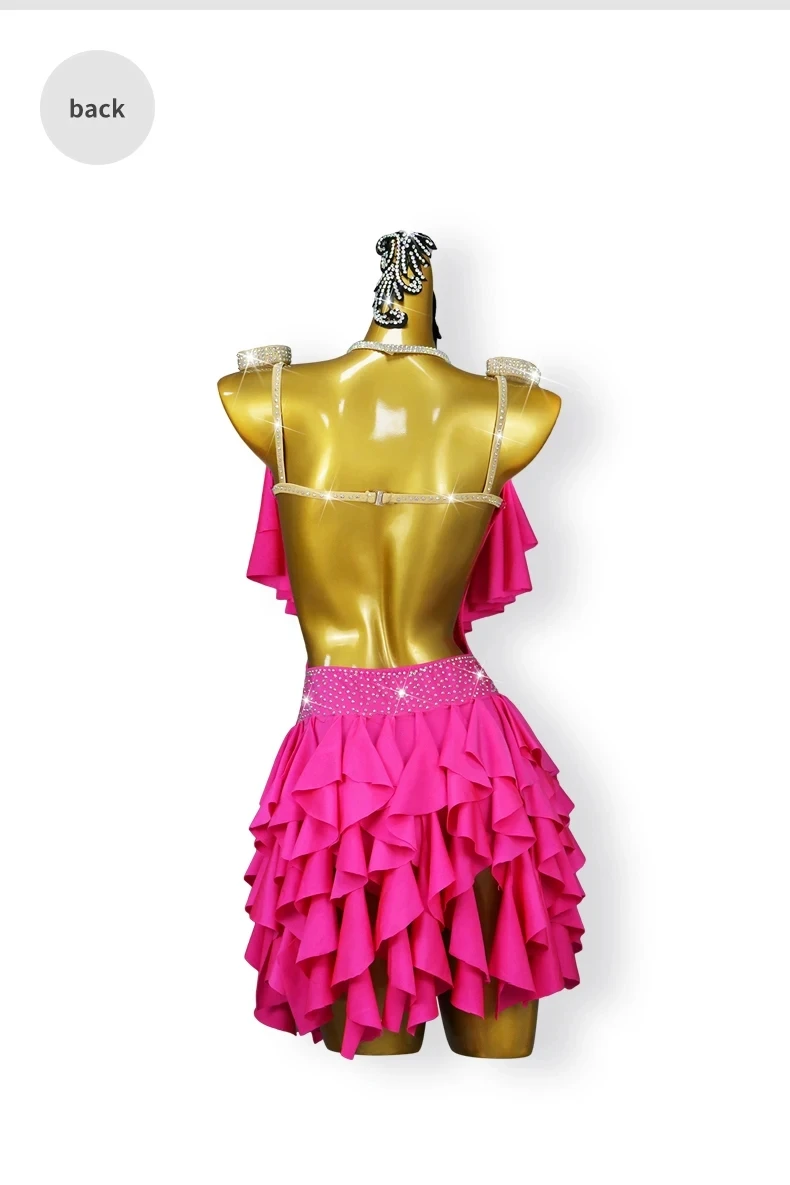 Latein-Tanzkostüm für Mädchen, Sportkleid, Damen-Partykleid, Abendkleid, sexy Anzug, Ballkleid für Frauen, 2026 Partys, Übungskleidung, Bühnen-Samba-Kleidung – Detail 10