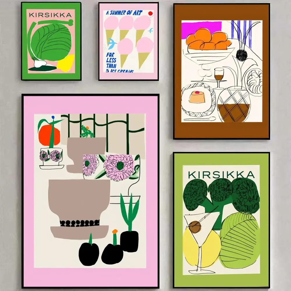 A-Antti Kalevi Illustration ART Instant Space Refresh Vertical Room Graphic Eye Catching Room Art Poster