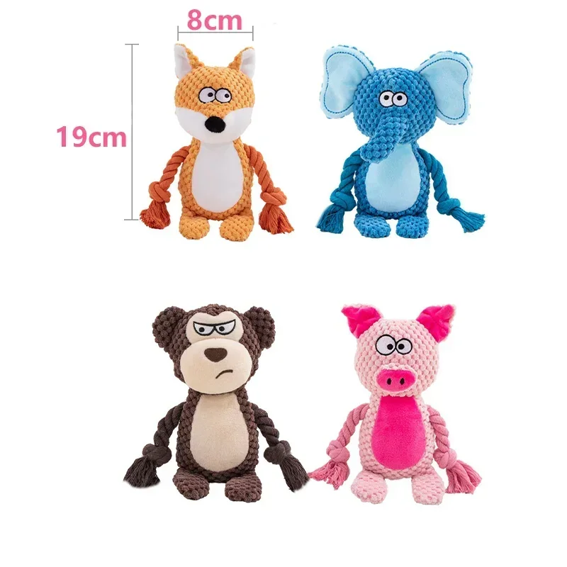 Dog Toys Squeak Plush Toy For Dogs Supplies Fit for All Puppy Pet Sound Toy Funny Durable Chew Molar Cute Toy Pets Supplies