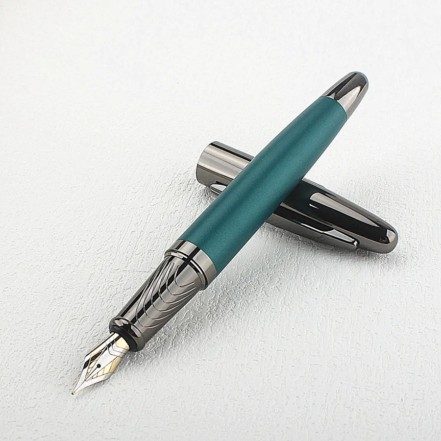 

Роскошная перьевая ручка 871 в винтажном стиле из тяжелого металла с наконечником 0,7 мм, классический письменный инструмент, чернильная ручка
