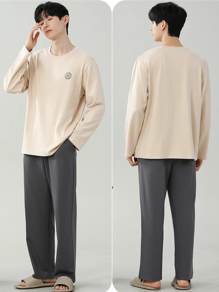 5XL100kg حجم كبير الرجال الربيع منامة الرجال الربيع طويلة الأكمام ملابس المنزل مشروط الرياضة المتسكعون دعوى عادية قطعتين مجموعة