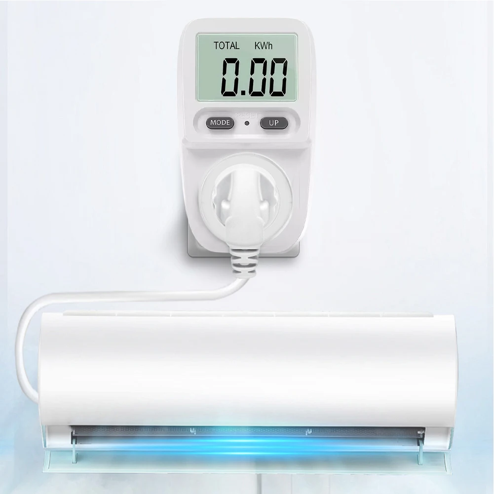 Imagem -03 - Plug Digital Lcd Power Meter Wattmeter Soquete Energia Kwh Tensão Corrente Freqüência Monitor de Eletricidade 220v eu