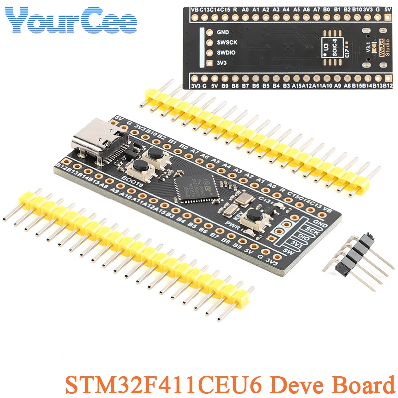 2pcs/1pc STM32F411CEU6 STM32F4 Core Small System Learning Development Board PCB Module Type-C USART IIC SPI USBFS 3.3-5V