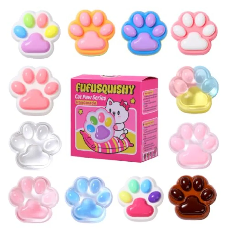 

Cat Paw Squishy Blind Box, Mystery Soft Squeeze Toy, Stress Relief Sensory Gift for