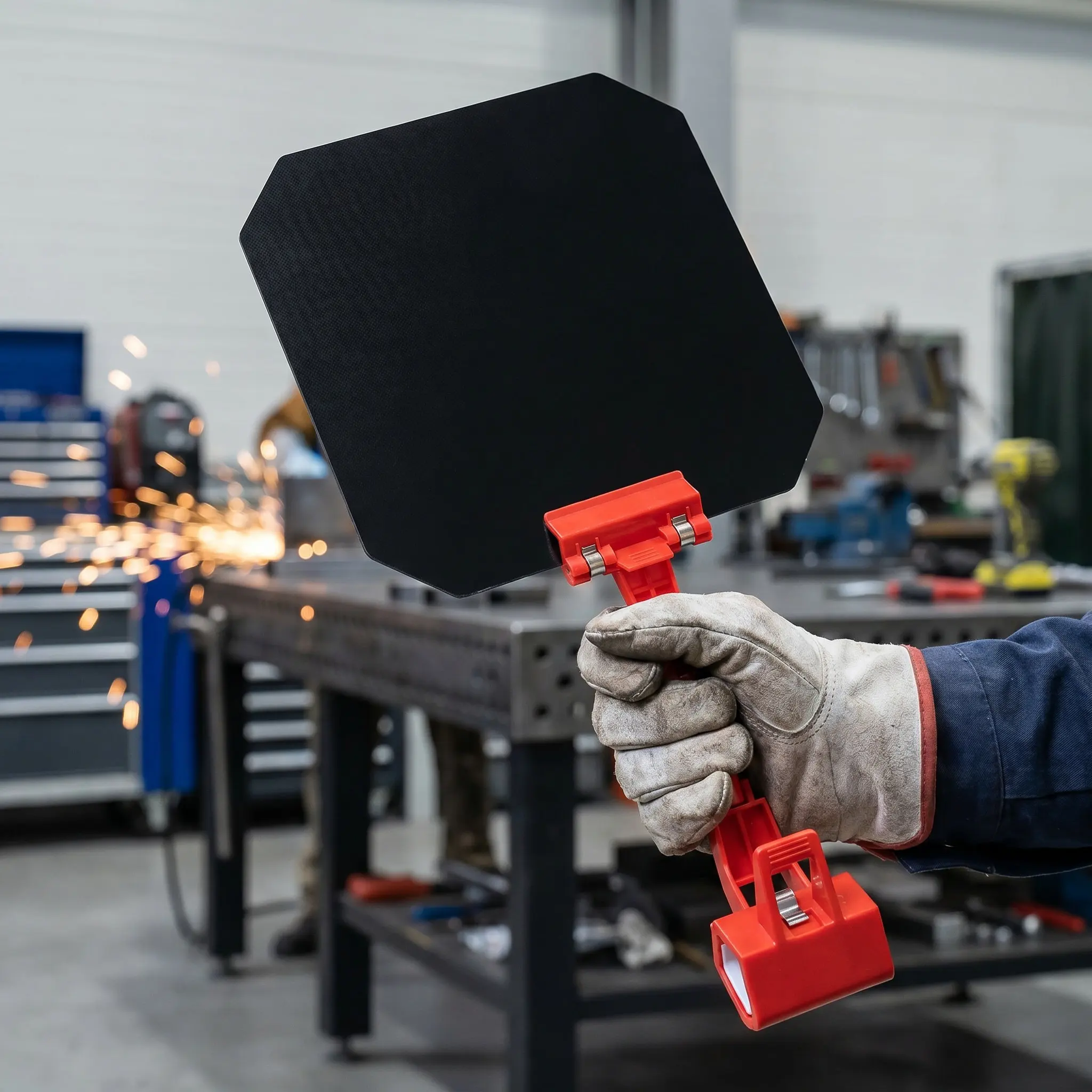 13x7 Inch Multi-Functional Welding Shield Panel Clip-on Portable Adjustable Anti-Glare Blackout Lens Arc Welding