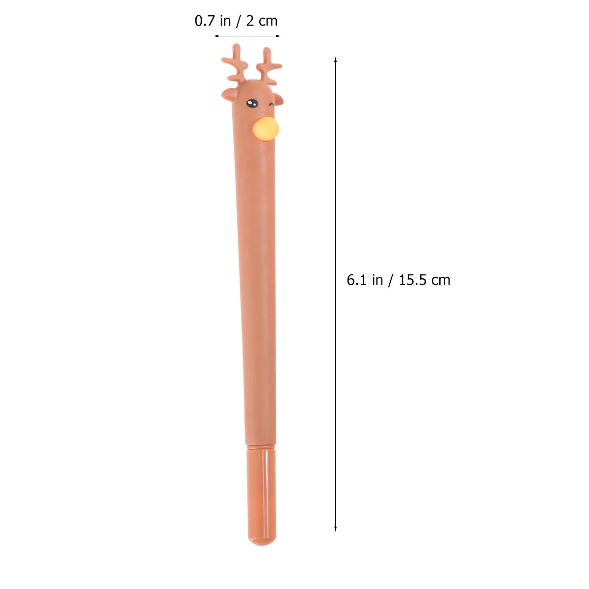 

8Pcs Blue Ink Pens Christmas Deer Shaped Ballpoint Pen Student Stationery Gift(Black, Brown, Blue and Pink)