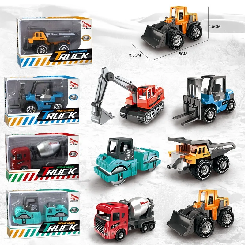 1:64 alloy car model sliding toy metal engineering vehicle urban traffic toys for boys and girls