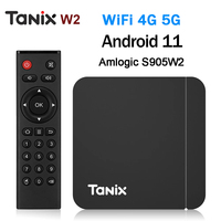 Original Tanix-W2 TV Android 11 Amlogic S905W2 2GB 16GB AV1 BT 4G 5G Dual Wifi Set Top Box 4K HD Media Playe