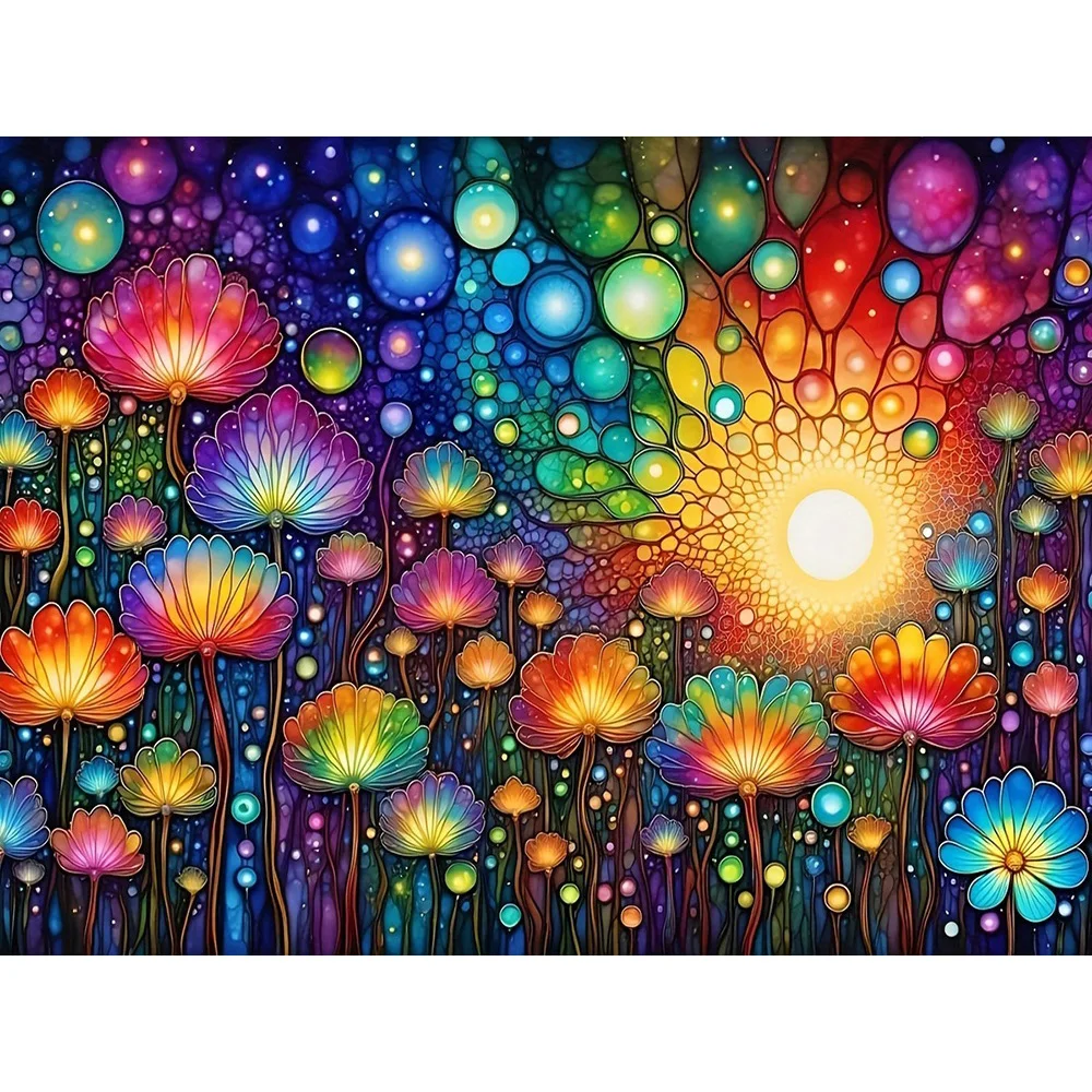 EverShine Diamant-Stickerei Blumen-Mosaik Buntes DIY 5D Vollquadrat Runde Diamanten Kunstmalerei-Set Heimdekoration Geschenk
