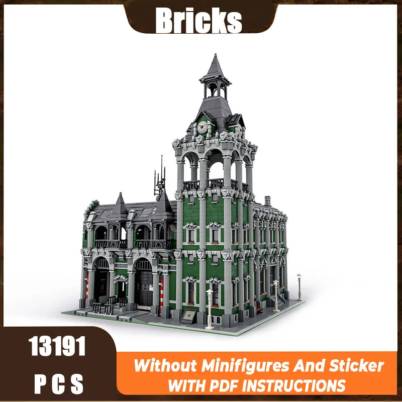 

2025 New Product Moc Building Block Model European Railway Station Modular Building Block Gift Children's Toy DIY Assembly Set
