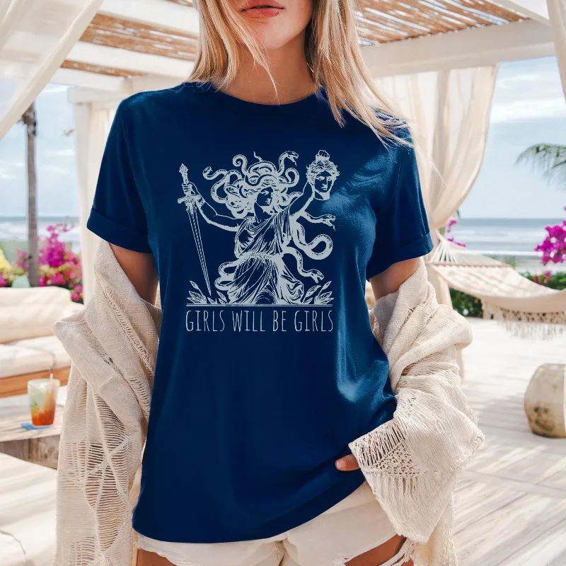 Chemises féministe pour filles, déesse Medusa, cadeau d'empowerment pour femmes, t-shirt de puissance pour filles, cadeau mythologique grec, droits égaux