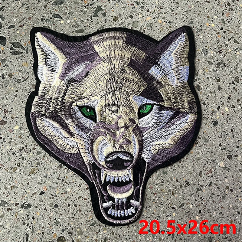 Punk Embroidered Patch Biker Rock Large Guitar Patch Iron On Patches For Clothing Jacket Big Wings Patches On Clothes Back Badge