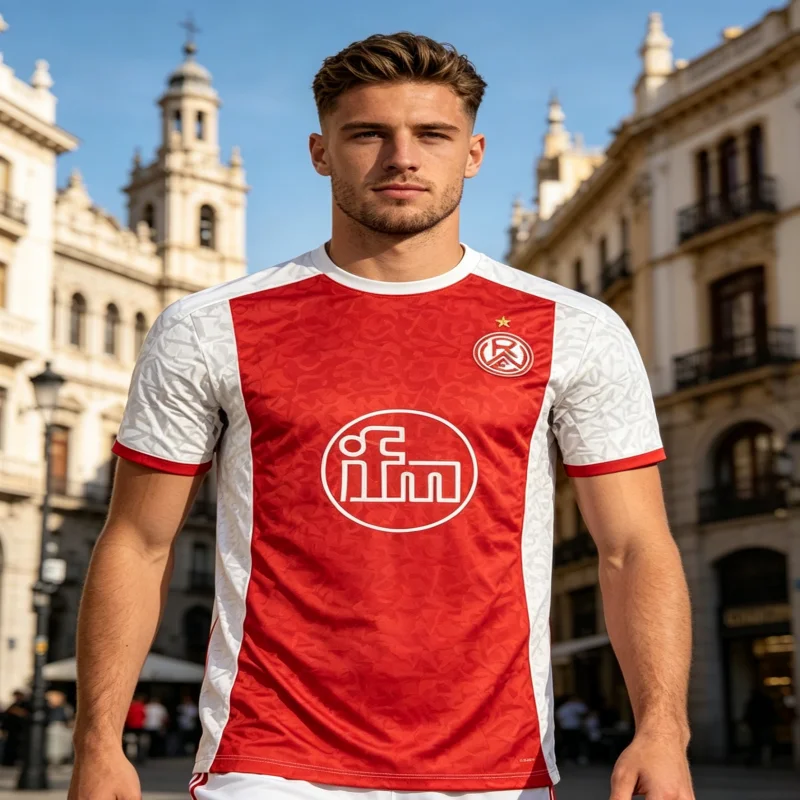 Camiseta de Fútbol Transpirable para Hombre y Niño 2026, Ropa Deportiva de Fútbol de Secado Rápido para Adultos, R-Rot-Weiss E-Essen, Ropa para Padres e Hijos