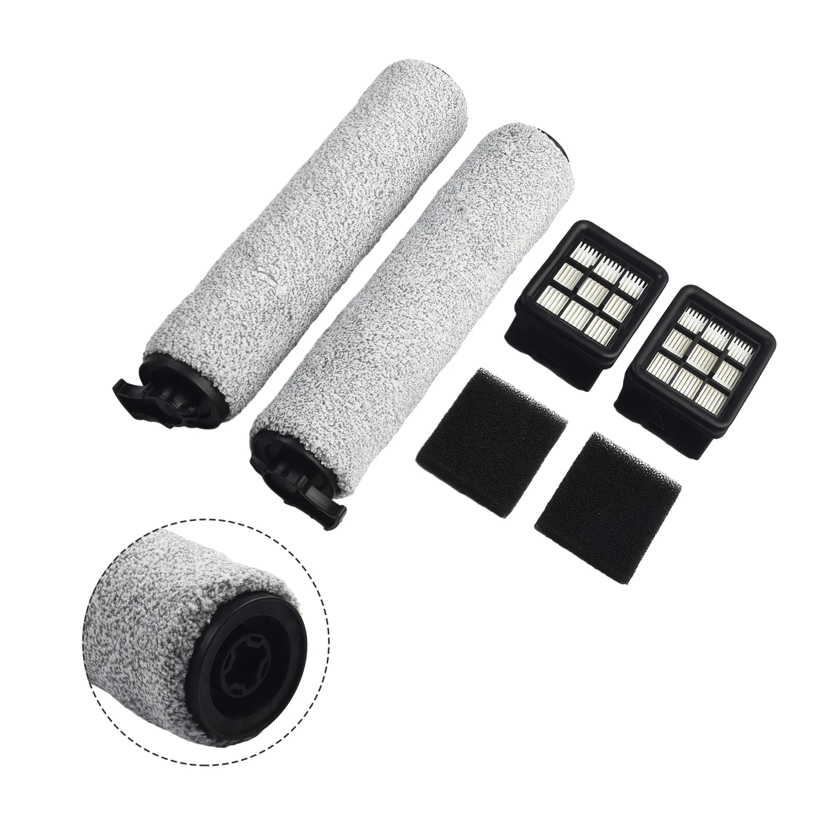 

2pcs Filters Roller Brush For Bissell HF3 Cordless Wet Dry Vacuum Cleaner 3649A Power Tool Accessories Replacement