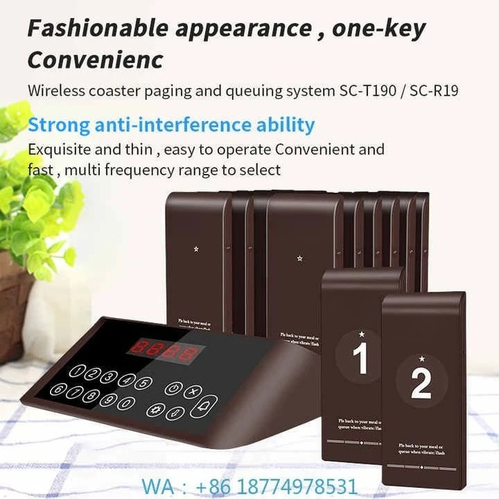 

Система вызова по номерам для ресторанов (молочный чай, фастфуд), беспроводная система вызова и выдачи заказов, для больниц и систем управления очередью