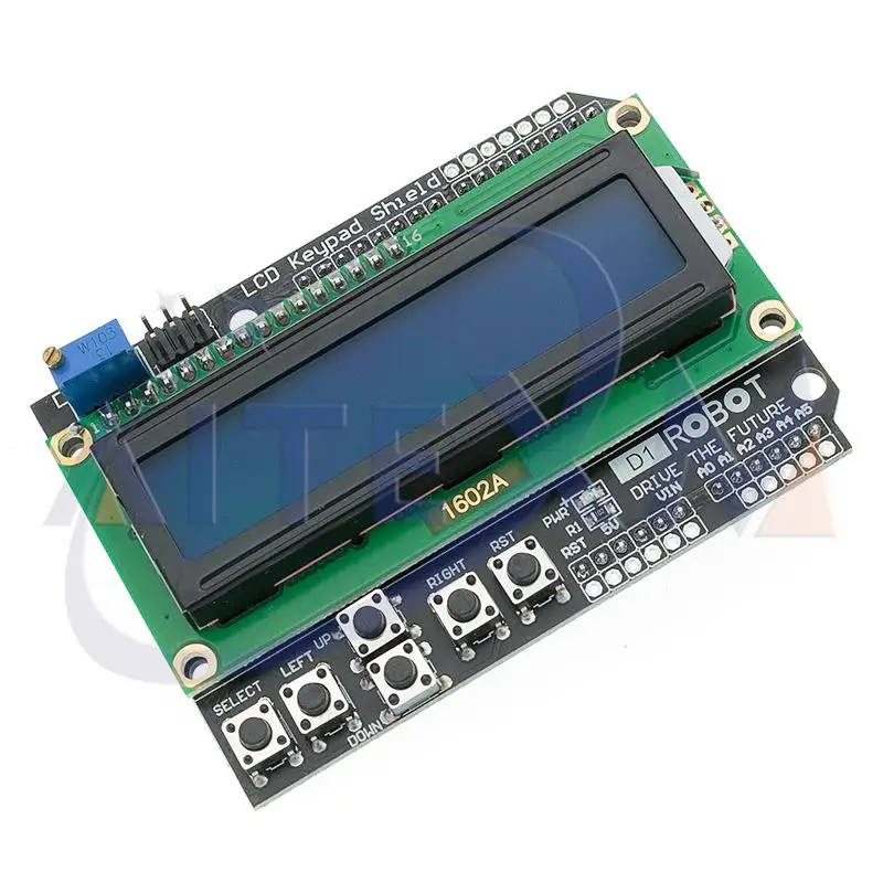 LCD Keypad Shield LCD1602 LCD 1602 Module Display Blue Screen For Arduino ATMEGA328 ATMEGA2560 Raspberry pi UNO
