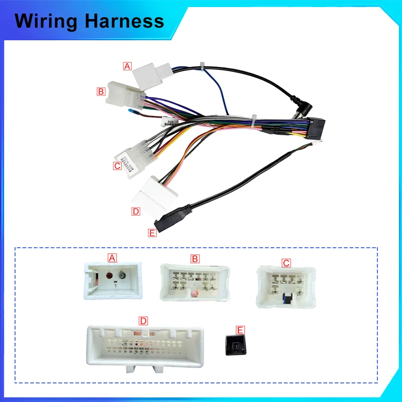 For TOYOTA Corolla Camry RAV4 Hilux Land Cruiser Car Radio Car  Wire Cable Harness Frame Dashboard Accessories