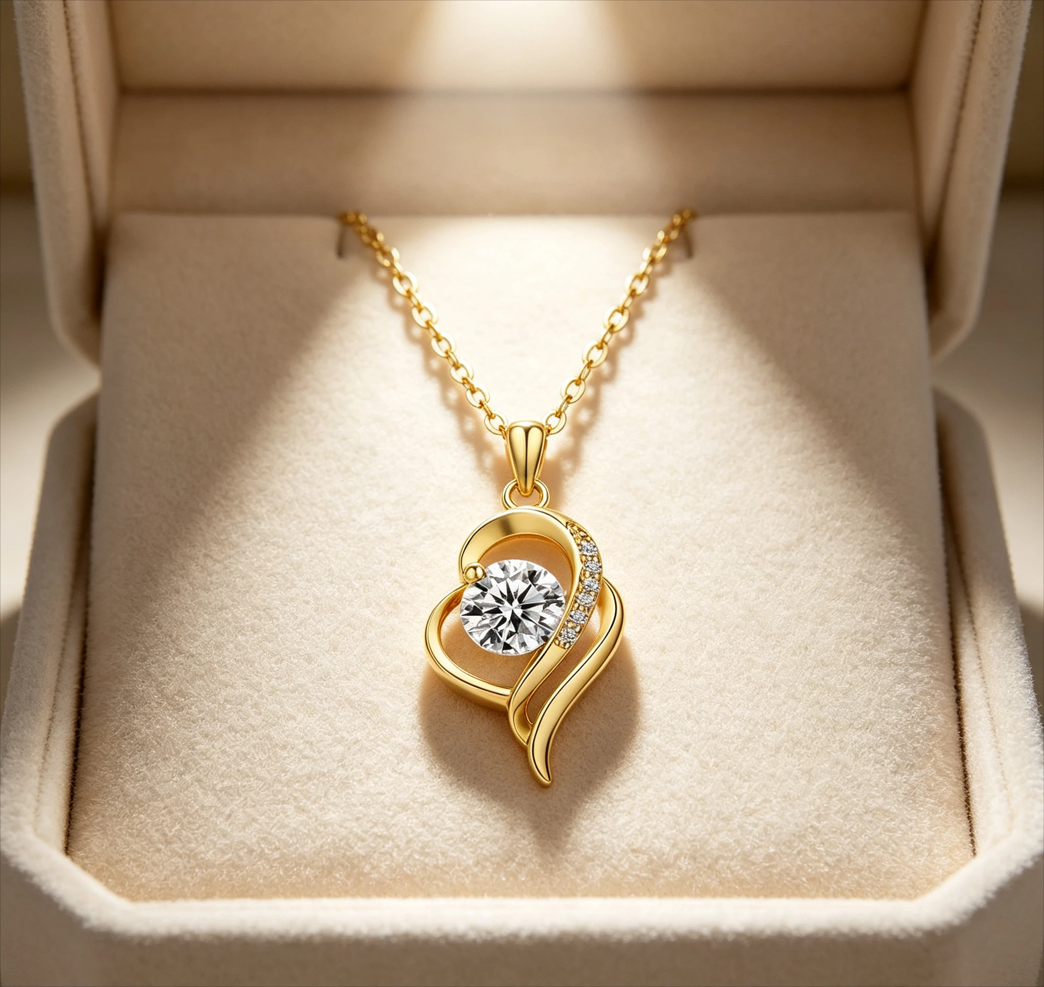 18k Gold Women's irregular clavicle chain pendant moissanite necklace Giving gifts for friends