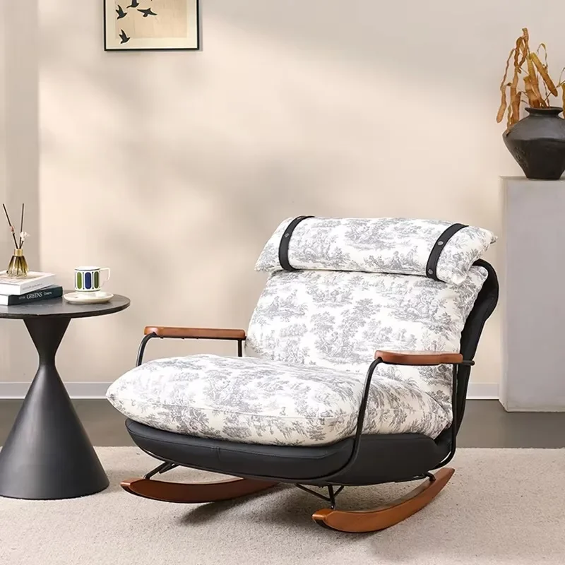 Modern simple wooden leisure chair eco-friendly fabric soft memory foam living room bedroom dining room home office outdoor