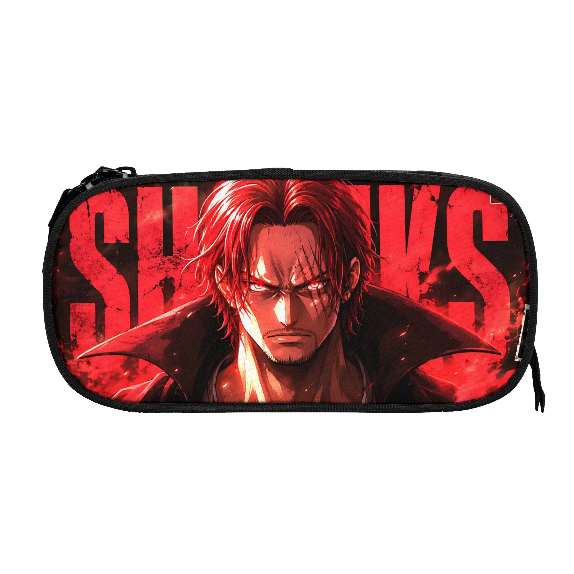 Custom Anime One piece Theme Large Capacity Bags for Child RED HAIRED SHANKS School Pencil Bag for Boys Gilrs Kids