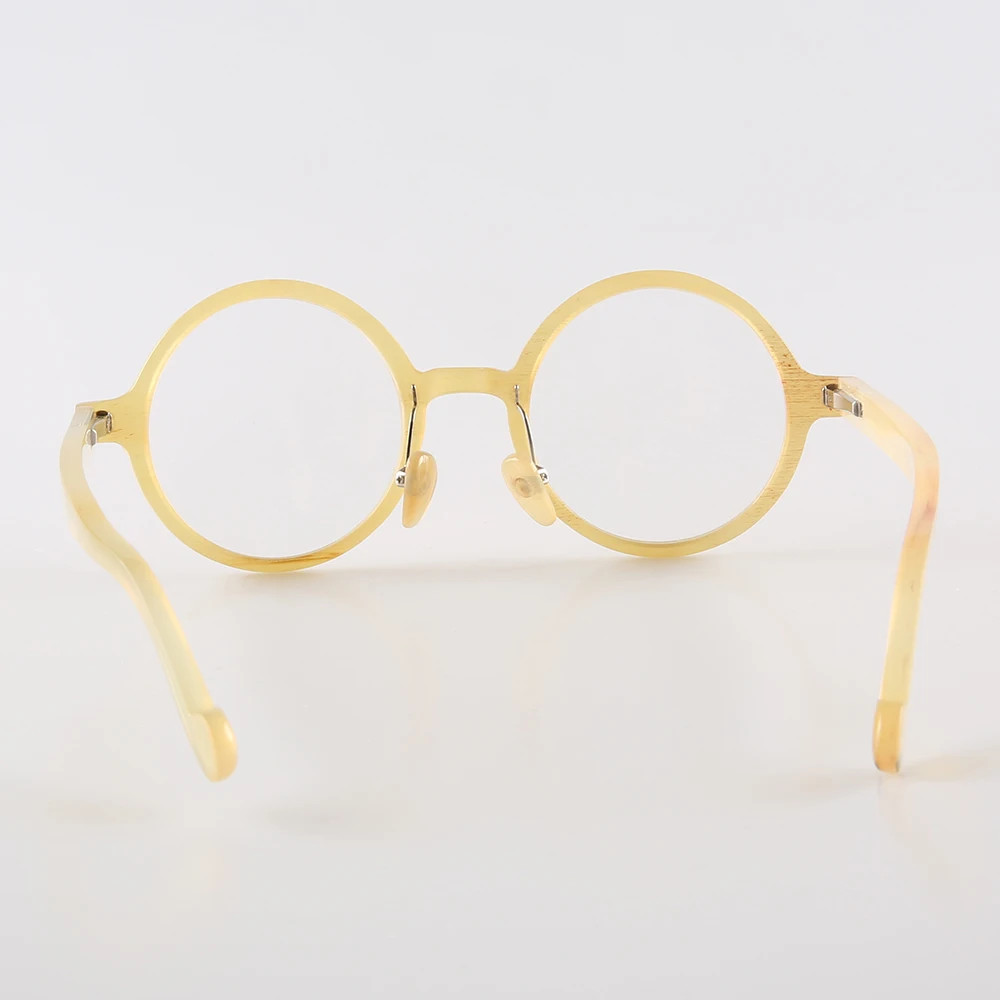 

Оправы для очков, уникальные винтажные круглые мужские оправы для очков ручной работы с медовым рогом по рецепту, классические оптические очки для чтения