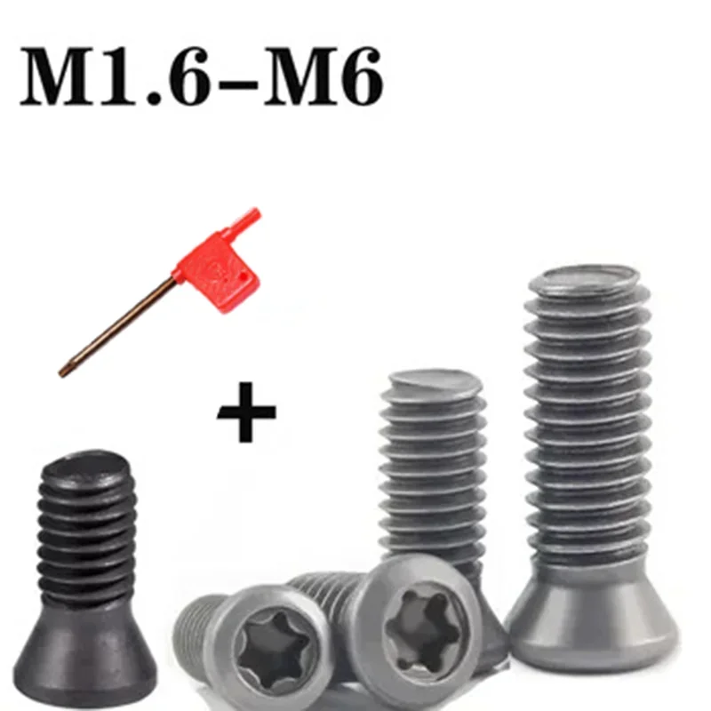 Torx Screw M1.6 M1.8 M2.0 M2.2 M2.5 M3.0 M3.5 M4.0 M5.0 M6.0 Lathe Tool Holder Screw Set With 1 Screwdriver