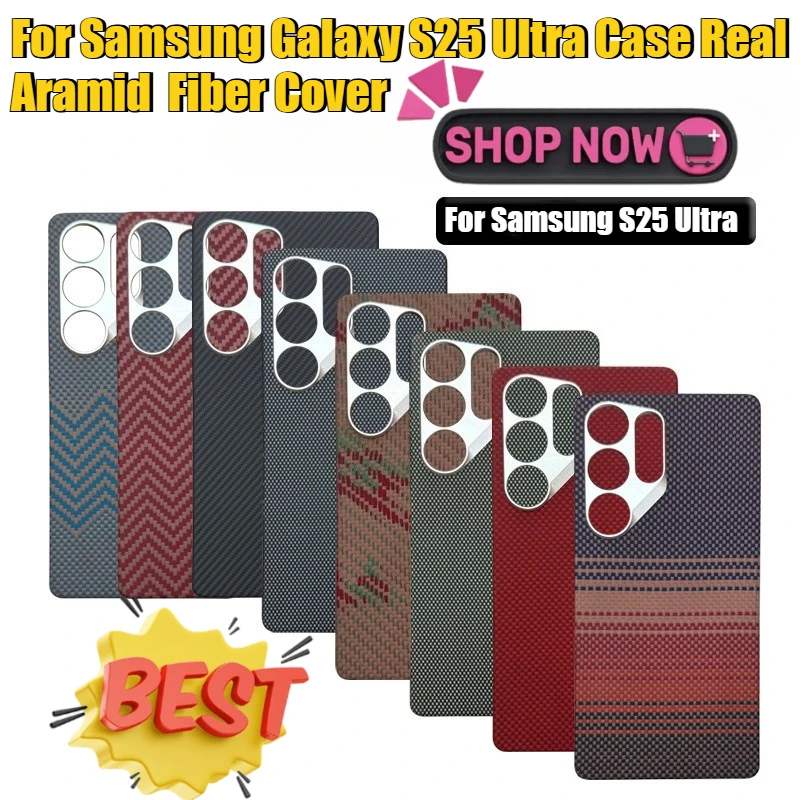 

New For Magnetic for Samsung Galaxy S25 Ultra Case Real Aramid Fiber Cover for Samsung Galaxy S25 Ultra Carbon Case