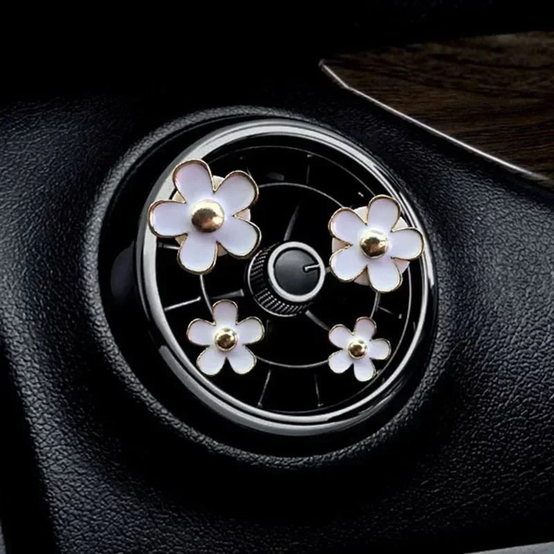 Car Outlet Vent Perfume Clips Cute Flower Air Freshener Diffuser Conditioning Aromatherapy Perfume Clip Interior Decoration